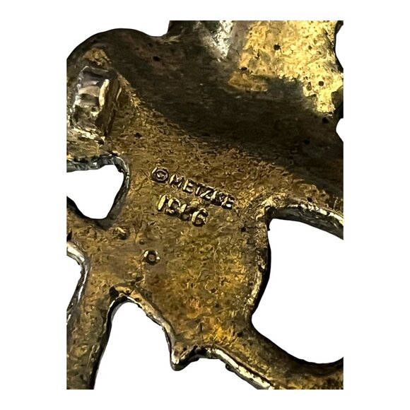 Vtg Metzke Solid Brass Trivet – Signed 1986, Hummingbird & Morning Glory Design, - Picture 4 of 4